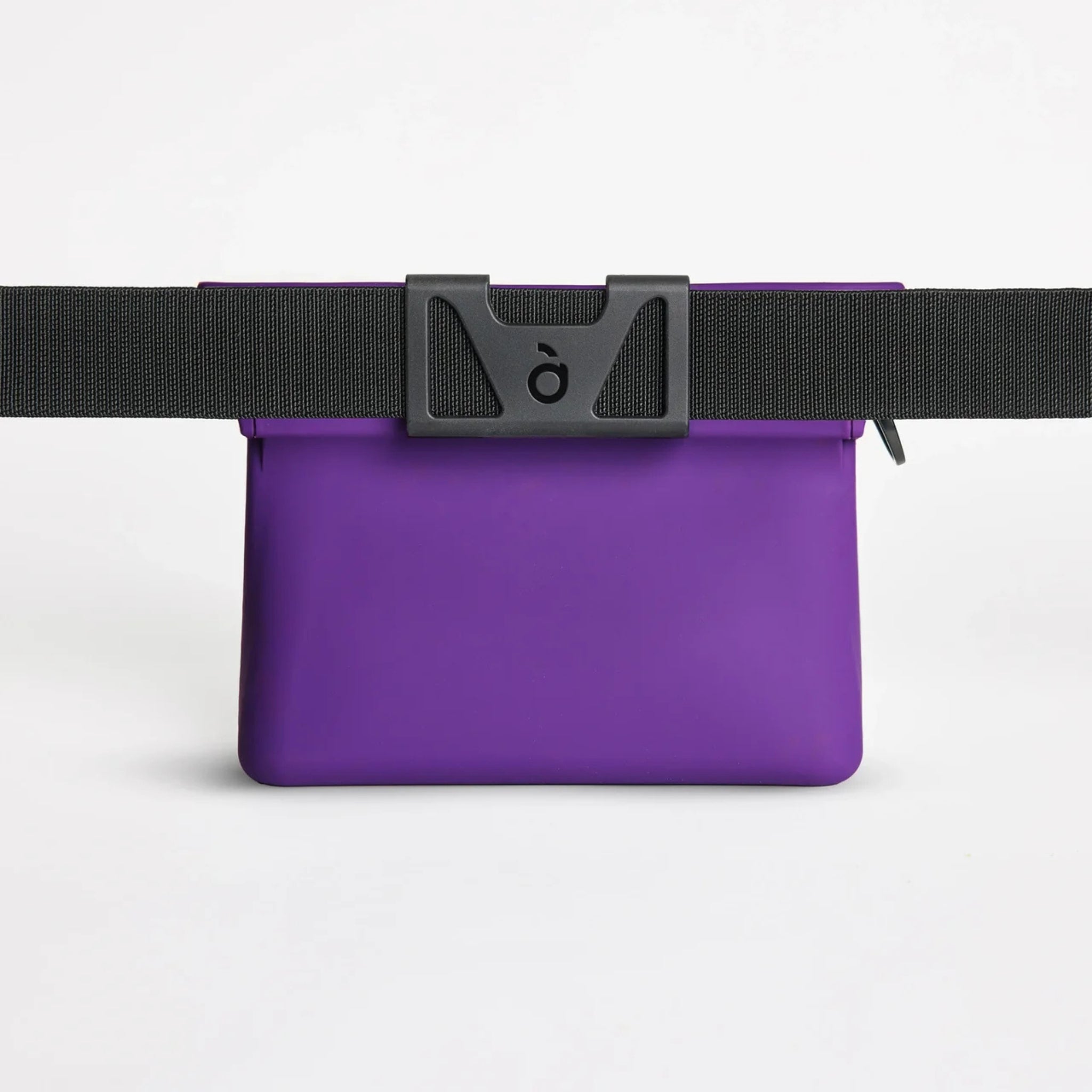 Back view of the Aubergine Ultimate Treat Pouch The Large by Voilà Pets with adjustable Ultimate Belt