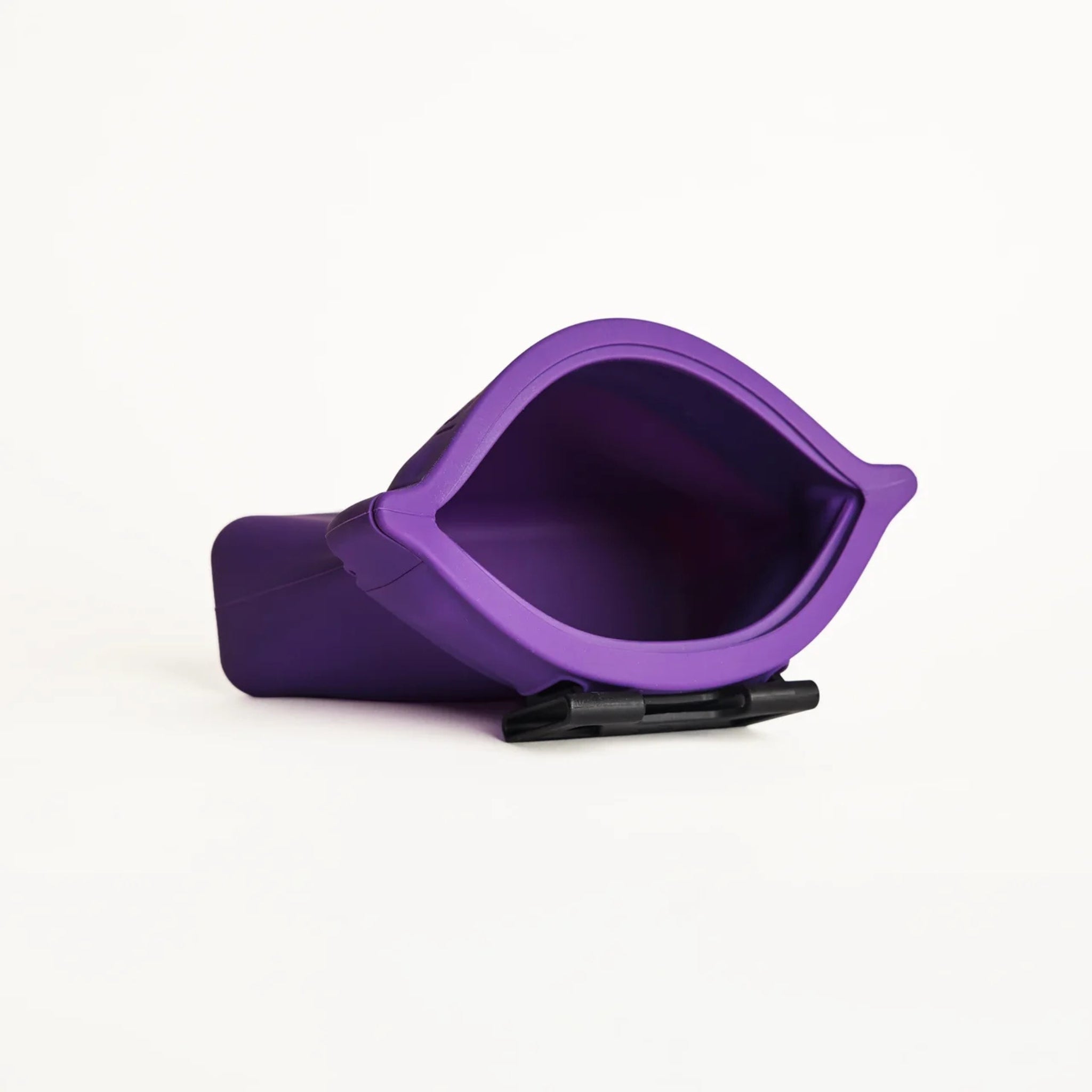 Aubergine Ultimate Treat Pouch The Large by Voilà Pets showing the wide-mouth opening
