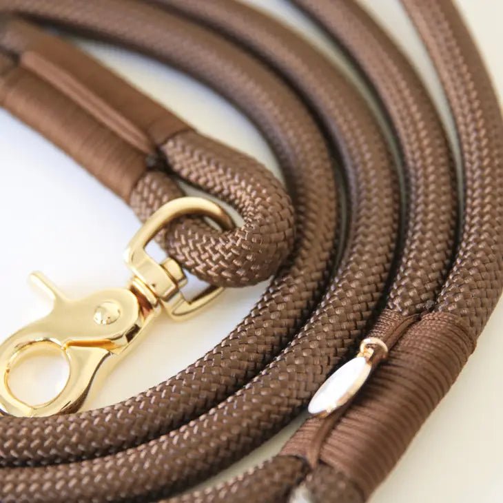 Dog Leash - Braided Rope Dark Brown - Furlou - La Maison Mou