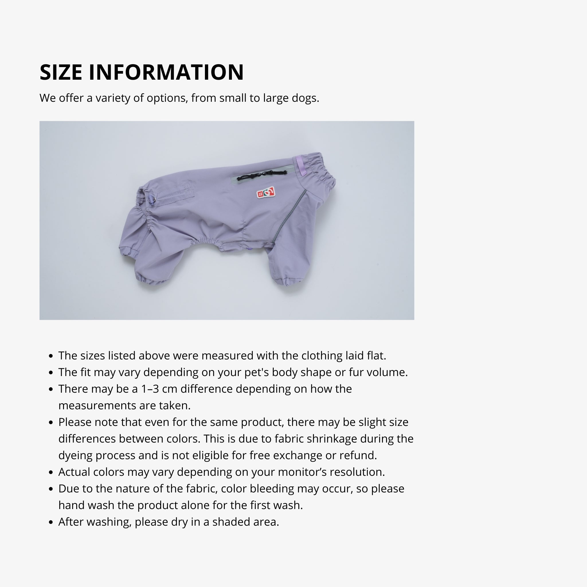 Dog Raincoat – Waterproof Go Pro Rainsuit Lavender - Puppy Gallery - La Maison Mou