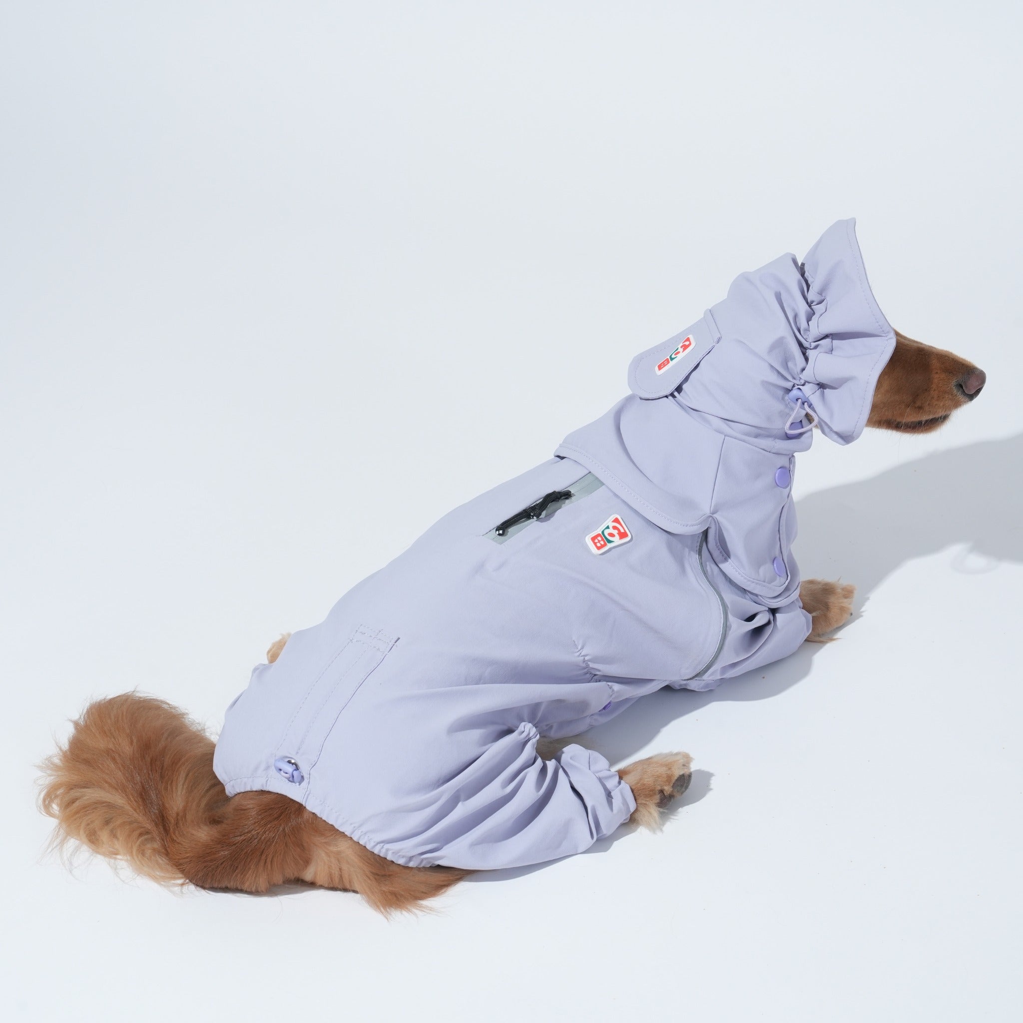 Dog Raincoat – Waterproof Go Pro Rainsuit Lavender - Puppy Gallery - La Maison Mou
