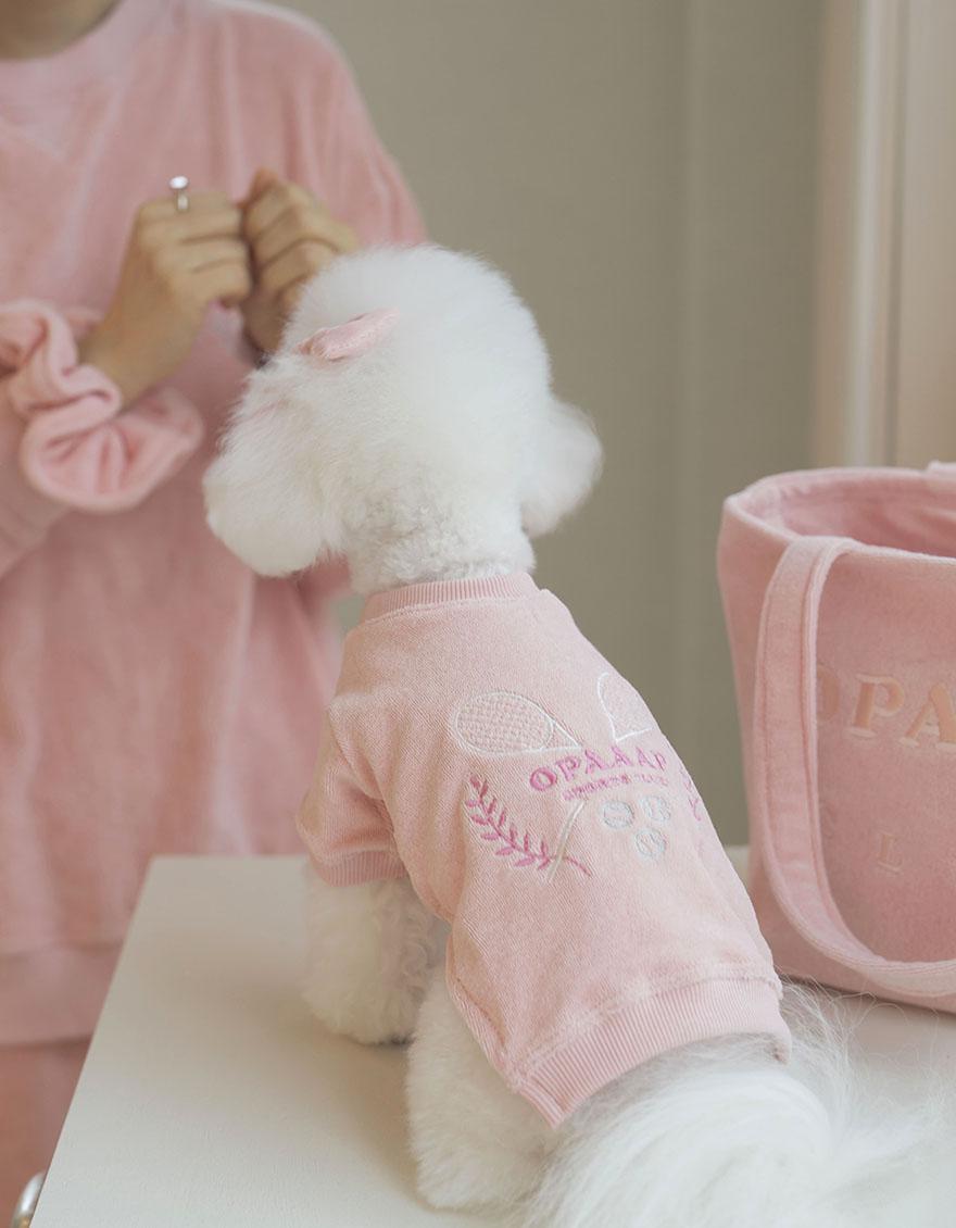 Dog Sweatshirt - Terry Pink - Opaaap - La Maison Mou