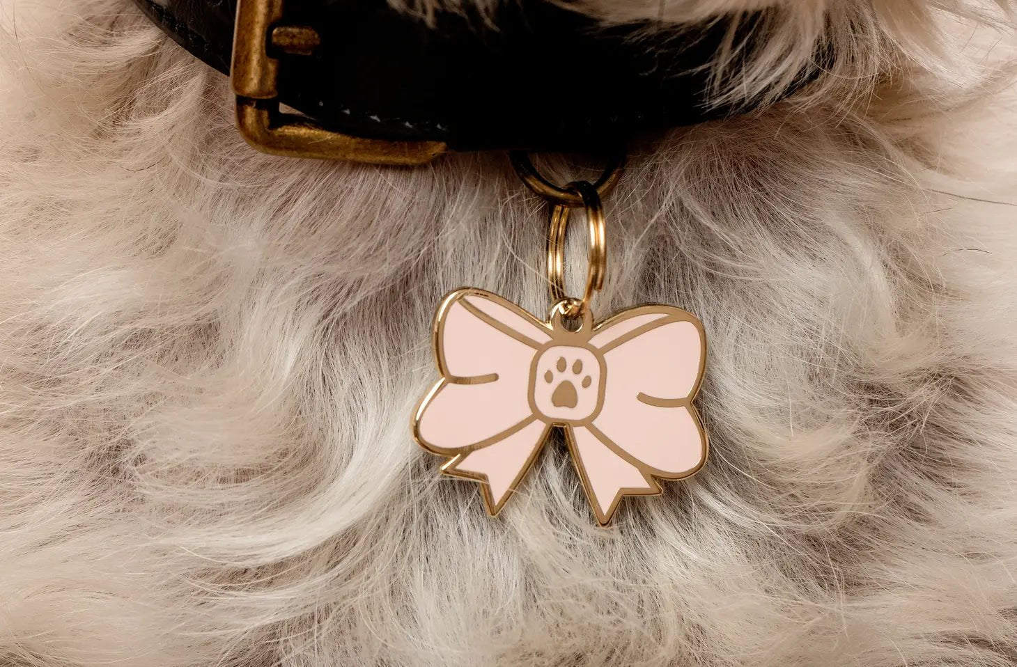 Dog Tag - Bow - Two Tails - La Maison Mou