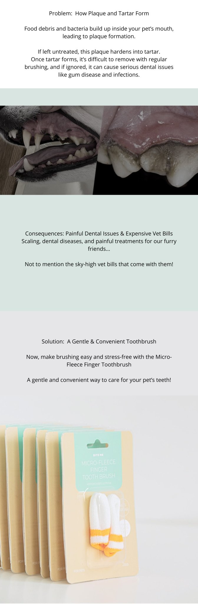 Dog Toothbrush - Microfleece Finger - Bite Me - La Maison Mou