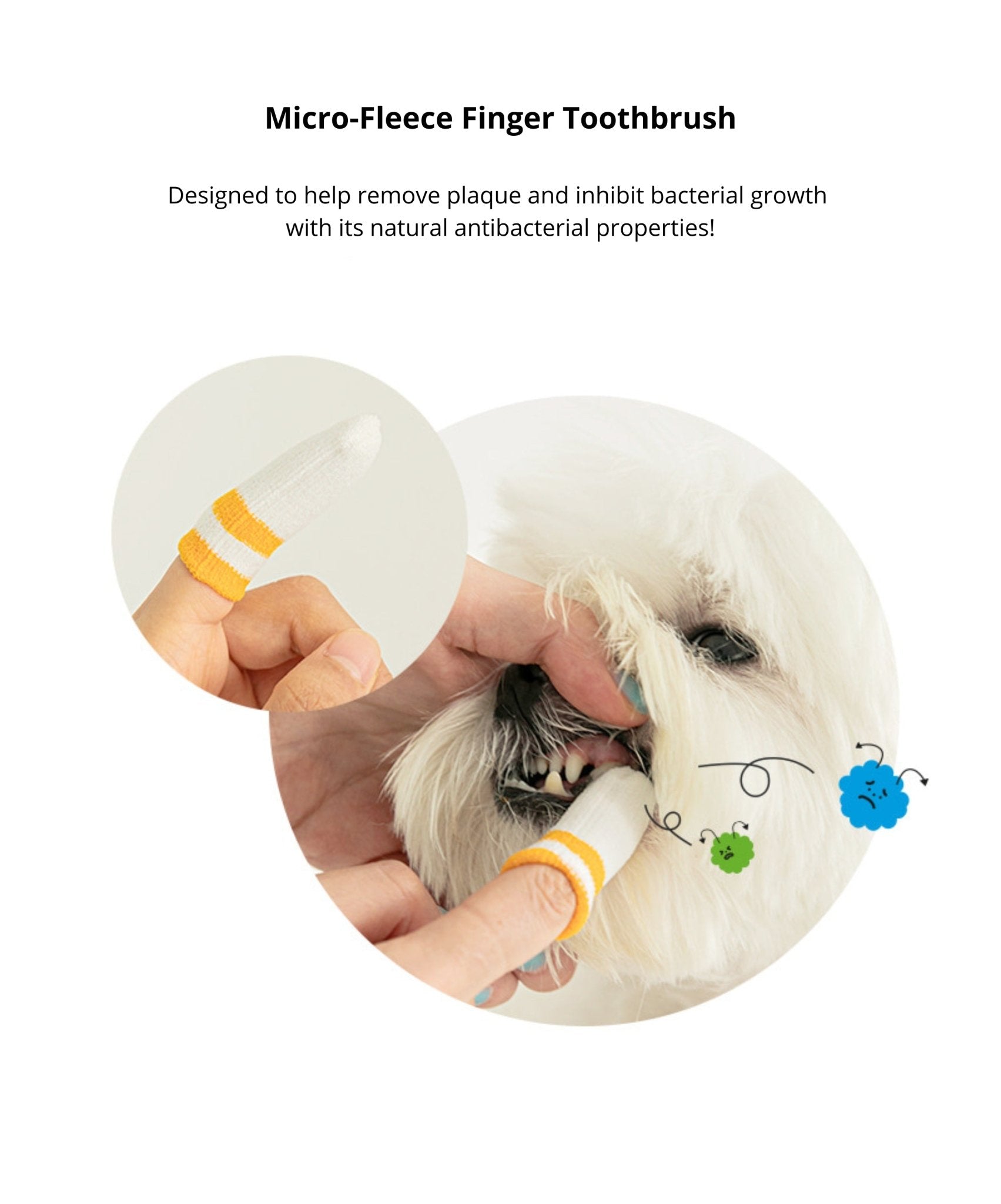 Dog Toothbrush - Microfleece Finger - Bite Me - La Maison Mou