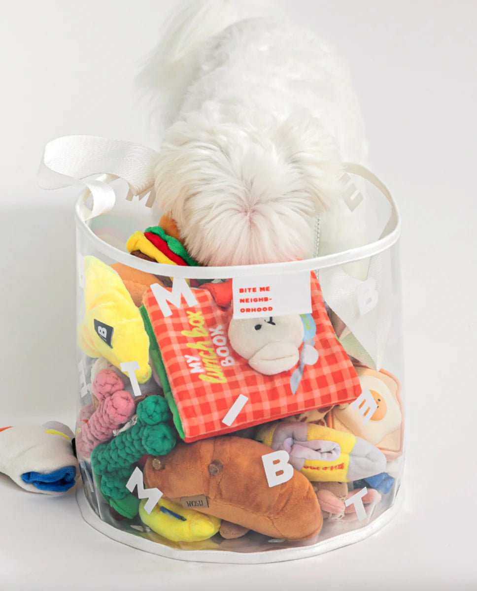 Dog Toy Basket - Clear White - Bite Me - La Maison Mou