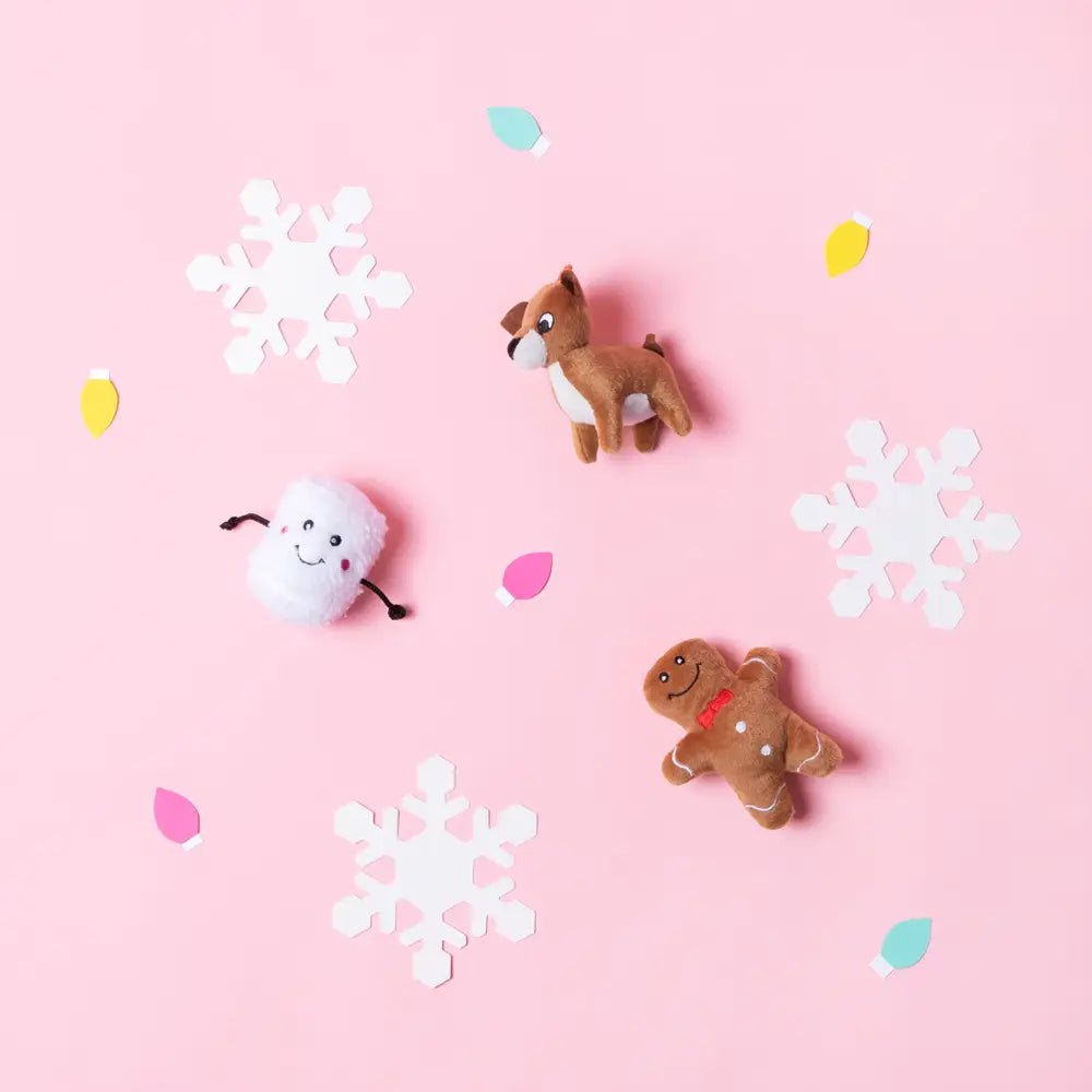 Dog Toy - Holiday Miniz Santa's Friends - ZippyPaws - La Maison Mou