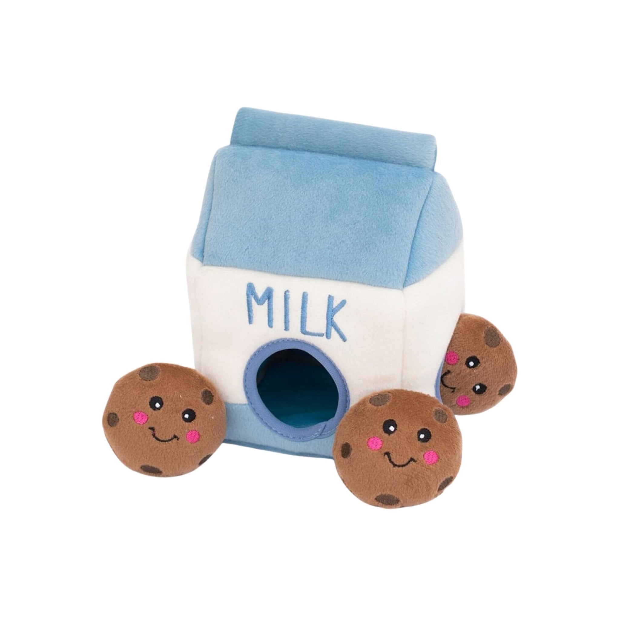 Dog Toy - Milk and Cookies Zippy Burrow™ Blue - ZippyPaws - La Maison Mou