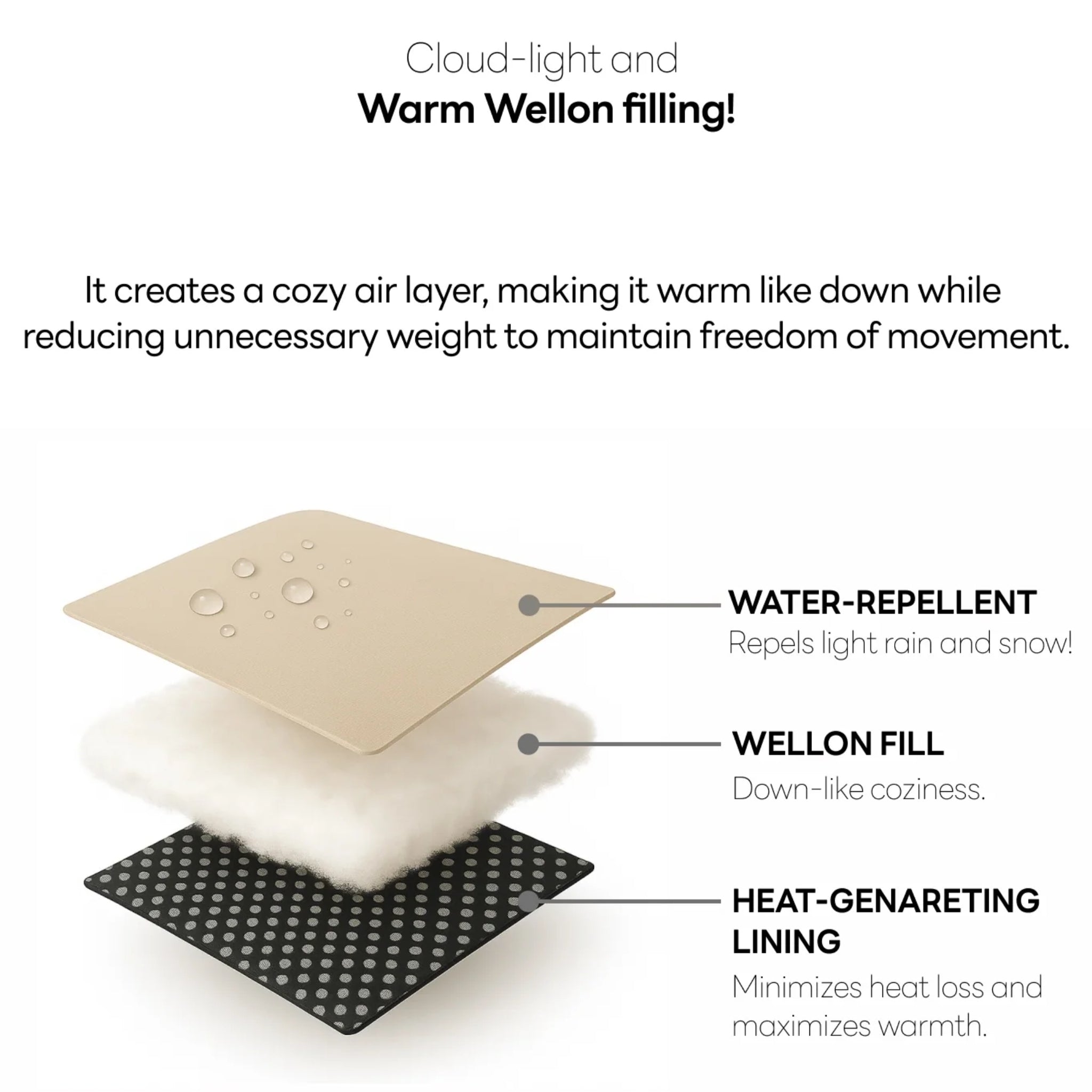 Dog Winter Jacket Beige – Kiroro Cloud Padding Vest - Puppy Gallery - La Maison Mou