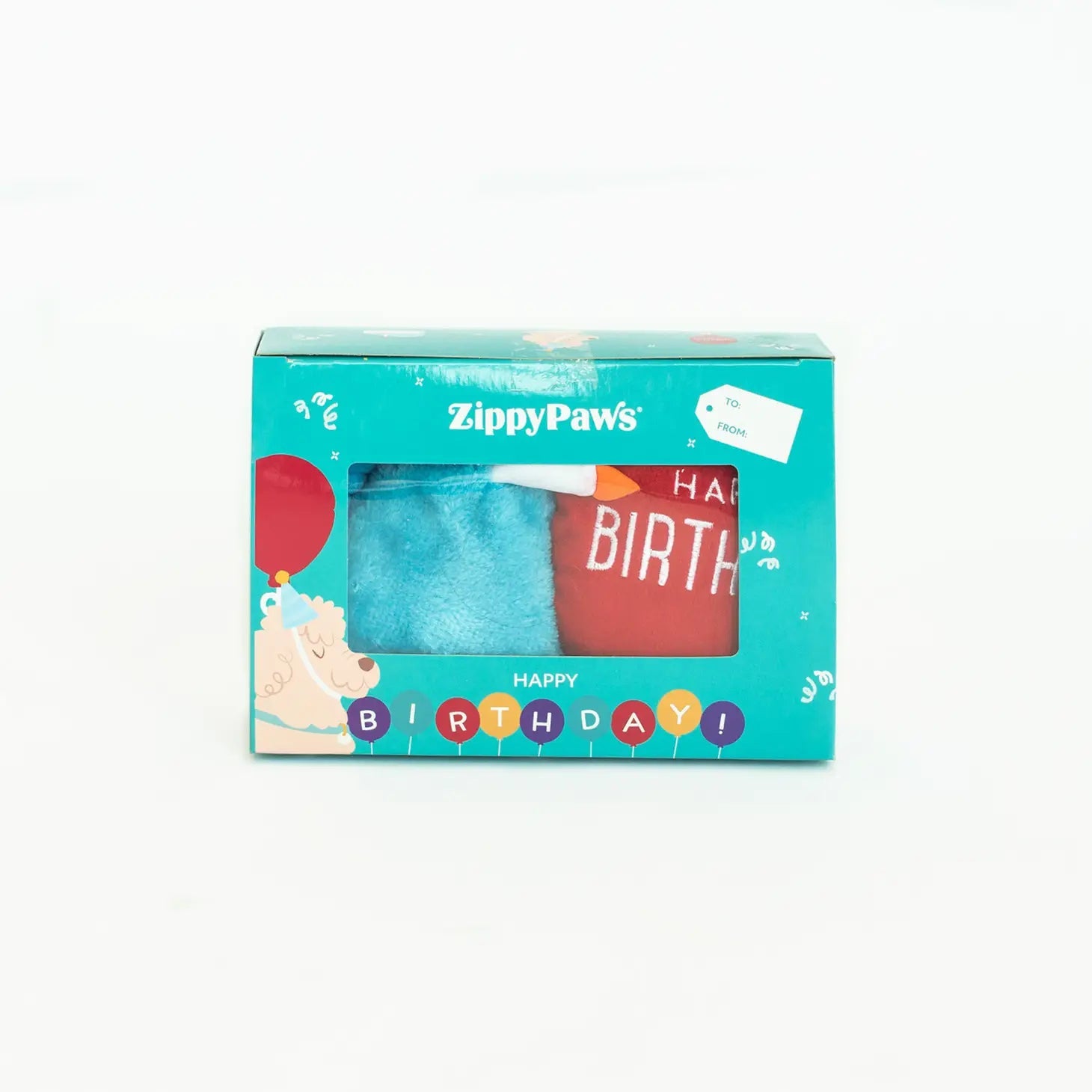 Doy Toy - Pup Birthday Box Blue - ZippyPaws - La Maison Mou