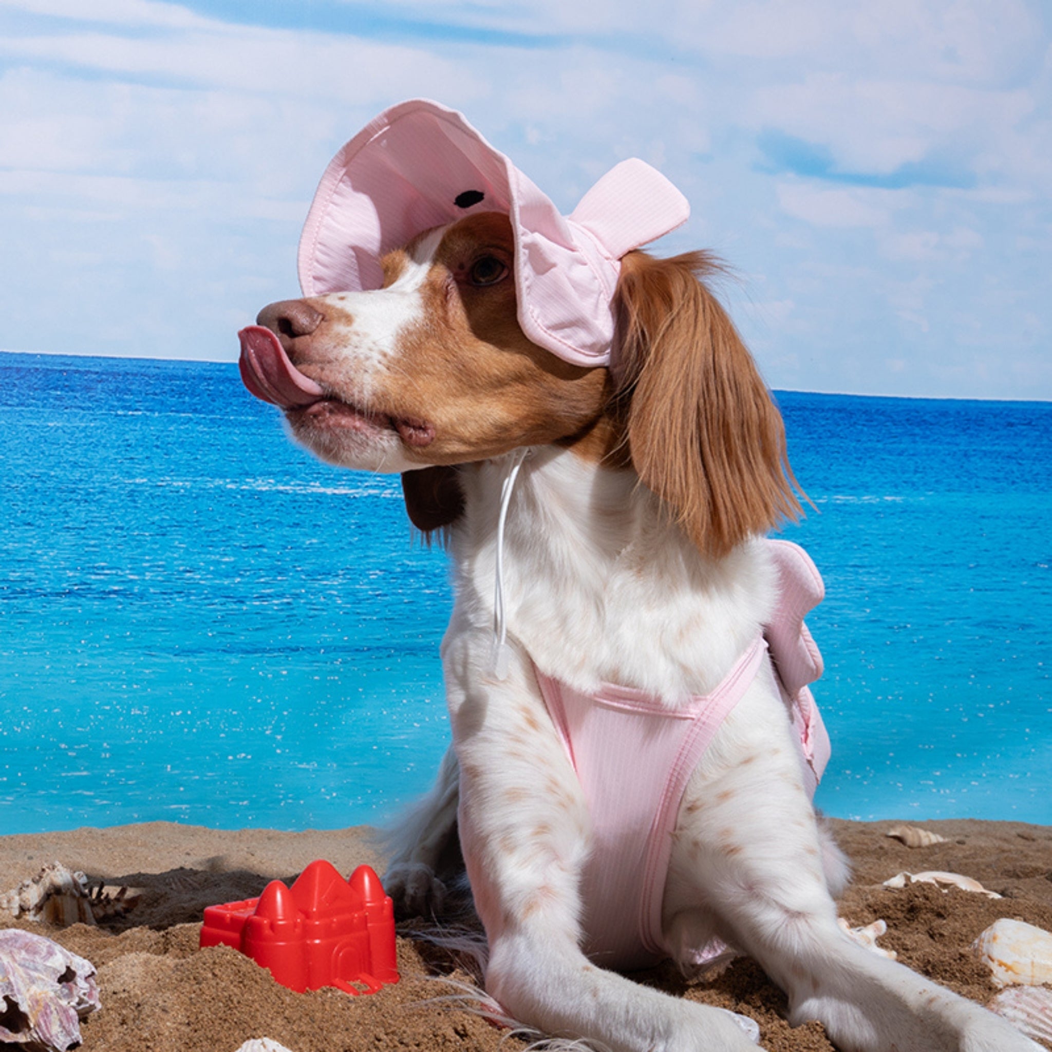 Dog Cooling Sun Hat – Big Bear Baby Pink