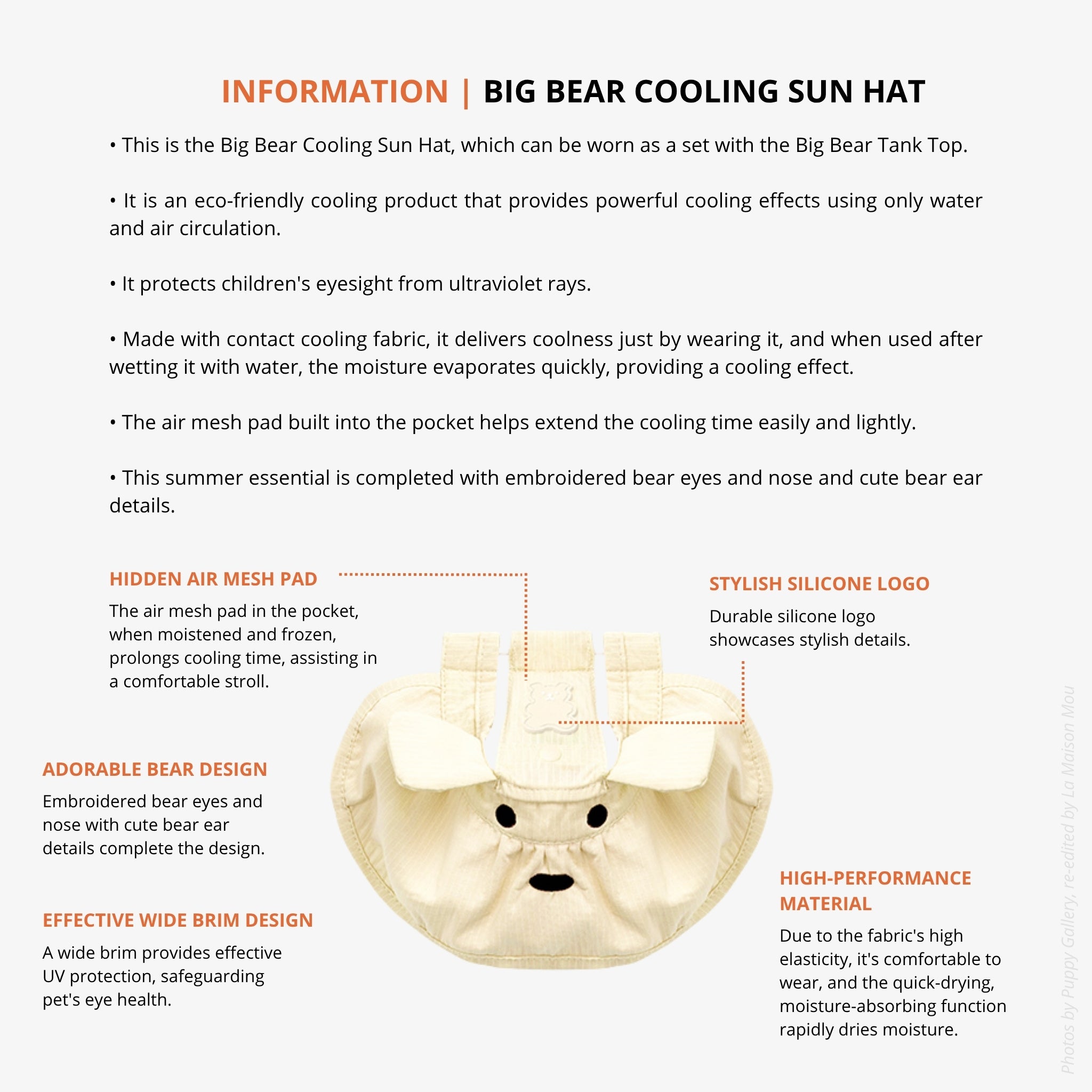 Dog Cooling Sun Hat – Big Bear Baby Pink