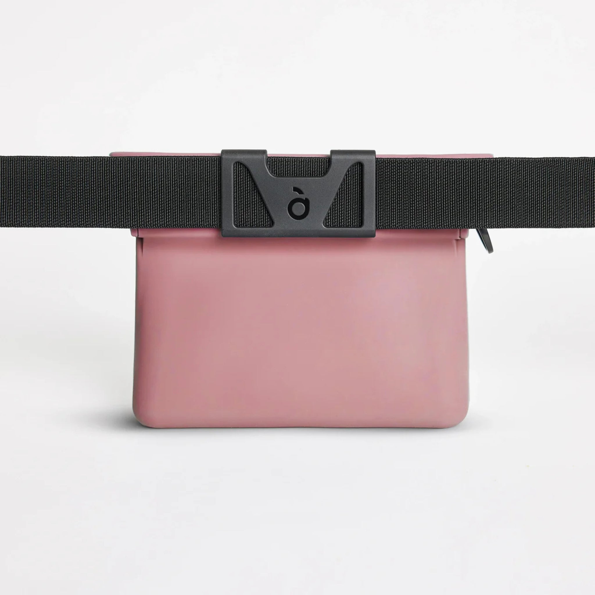 Back view of the Dusty Rose Ultimate Treat Pouch The Large by Voilà Pets with adjustable belt