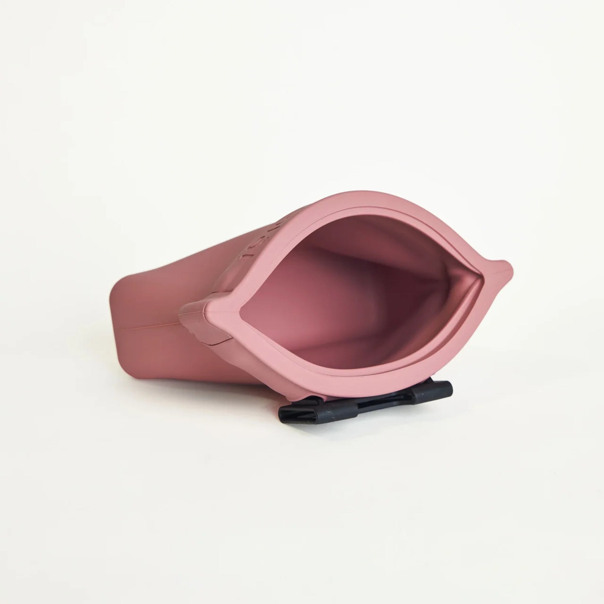 Dusty Rose Ultimate Treat Pouch The Large by Voilà Pets showing the wide-mouth opening