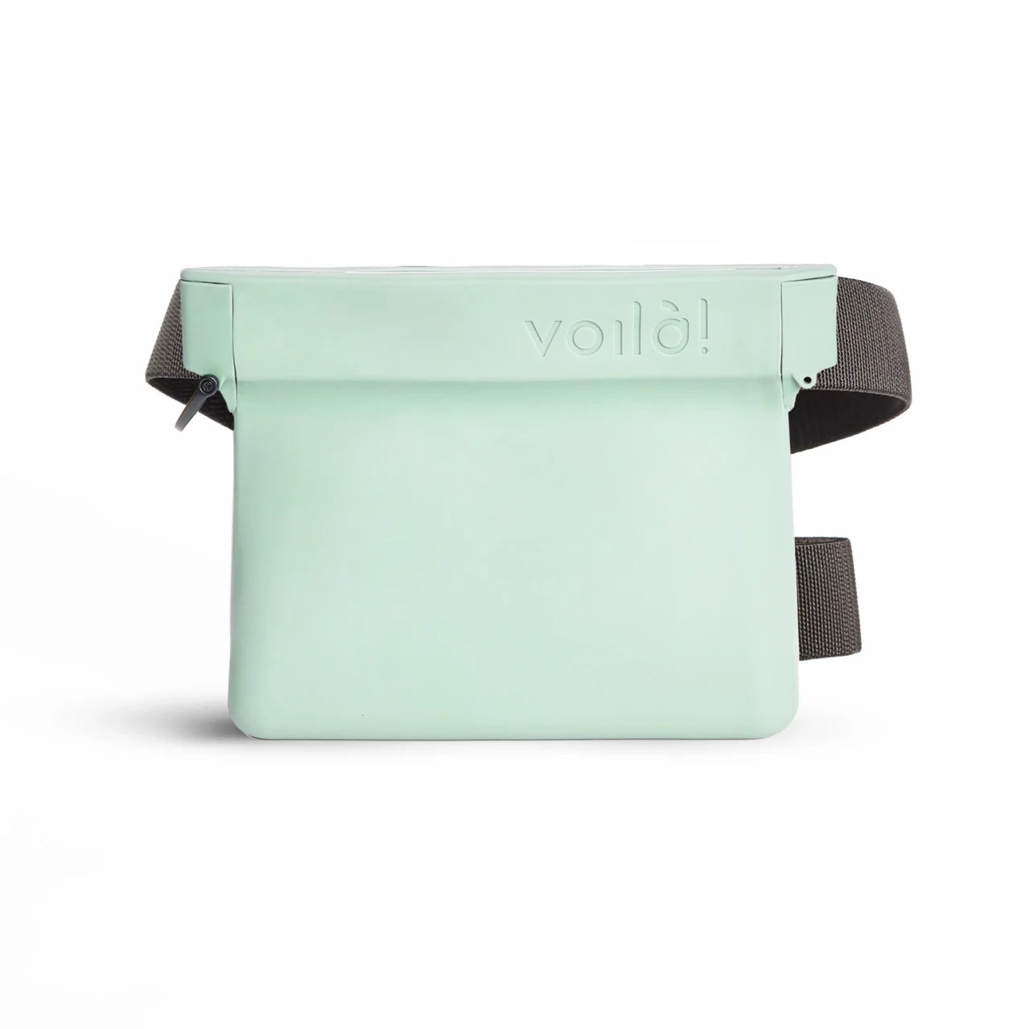 Front view of the Mint Ultimate Treat Pouch The Large by Voilà Pets with adjustable black belt