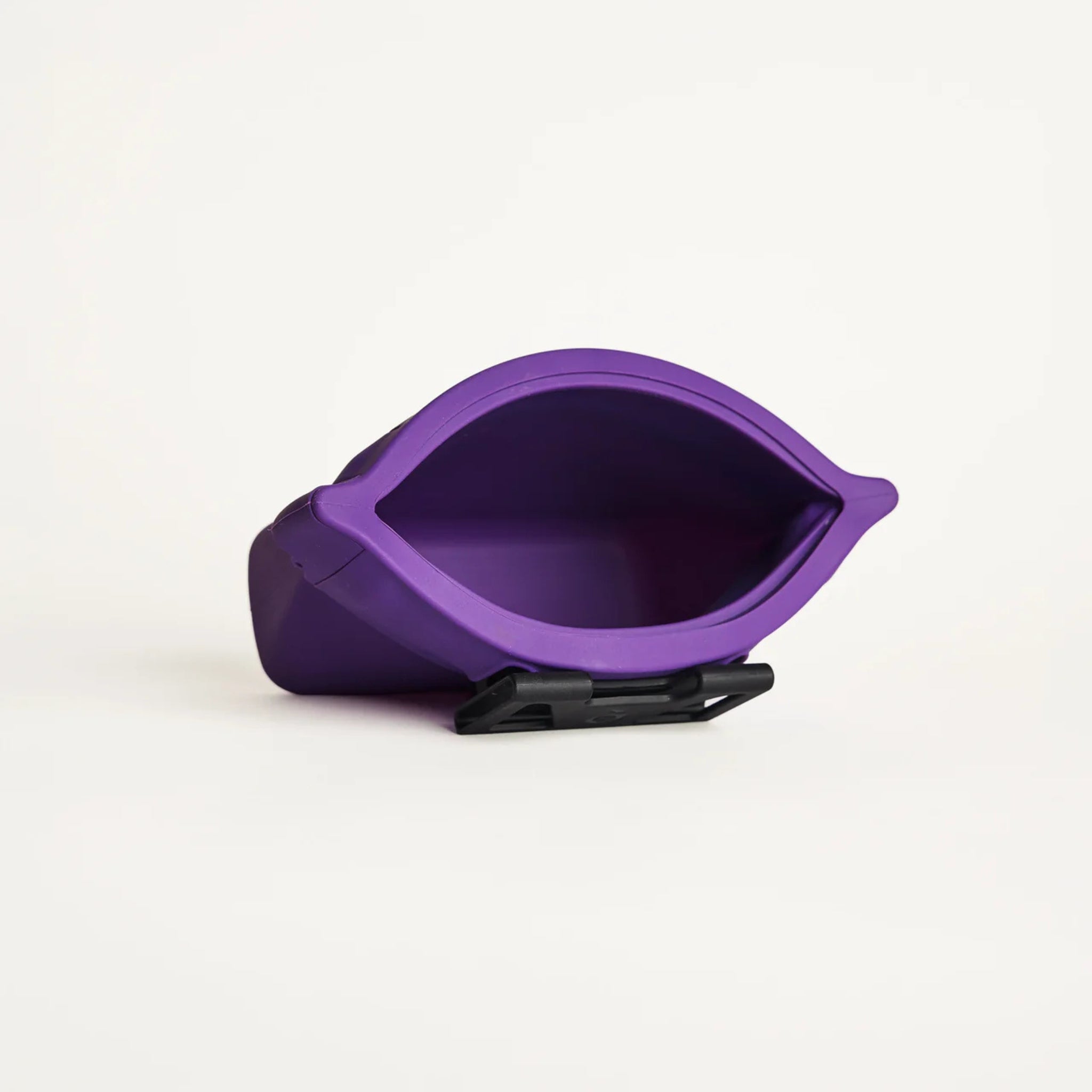 Interior of the VoilaPets Ultimate Treat Pouch The Standard in Aubergine