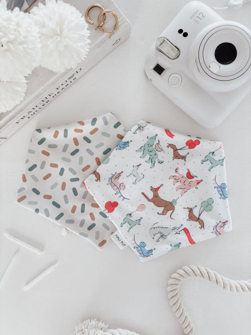 Dog Bandana - Birthday Pups With Reversible Sprinkles