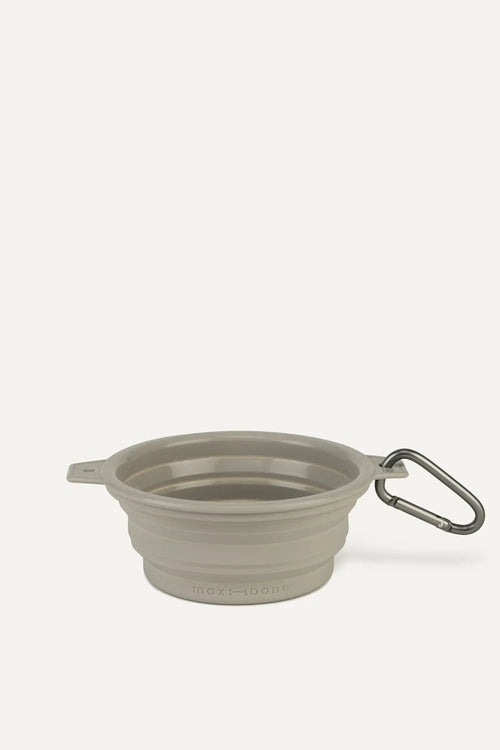 Dog Bowl - Rubber Travel Grey