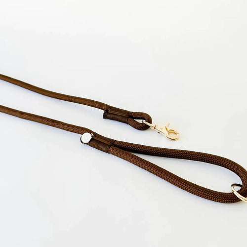 Dog Leash - Braided Rope Dark Brown