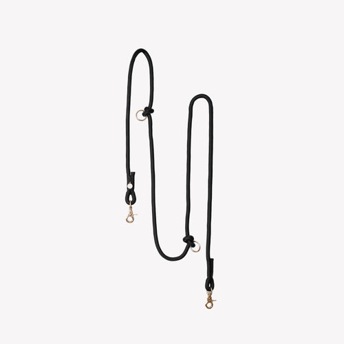 Dog Leash - Hands Free Braided Rope Black