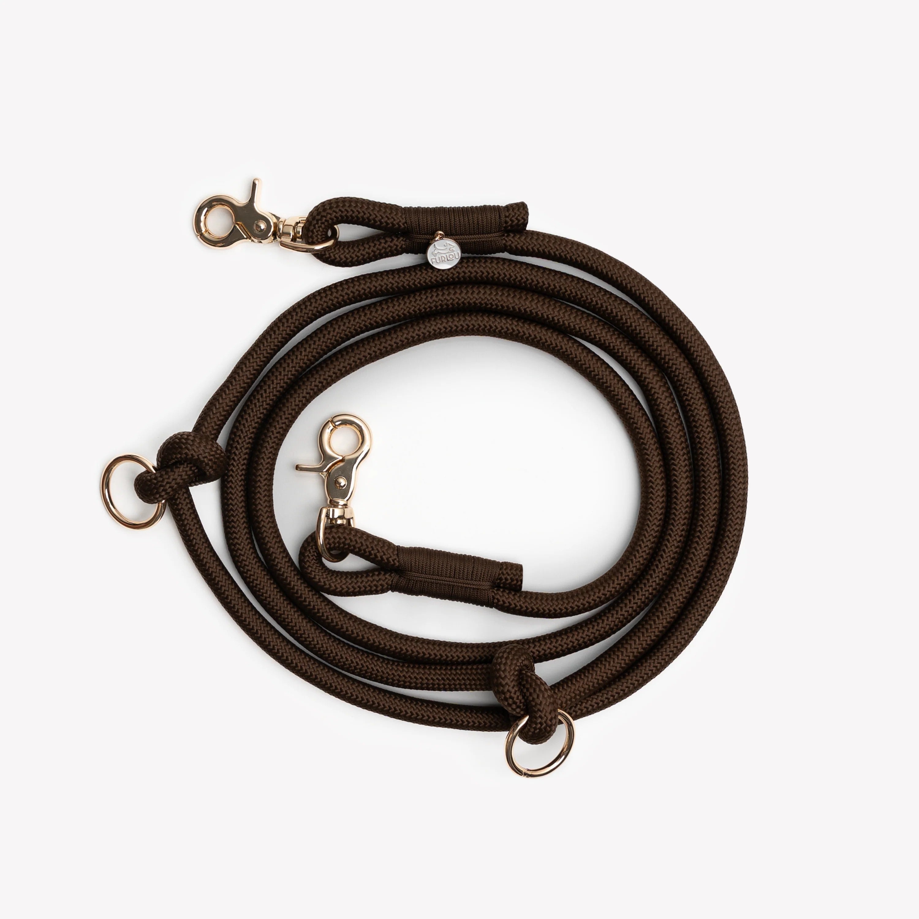 Dog Leash - Hands Free Braided Rope Brown - Furlou - La Maison Mou