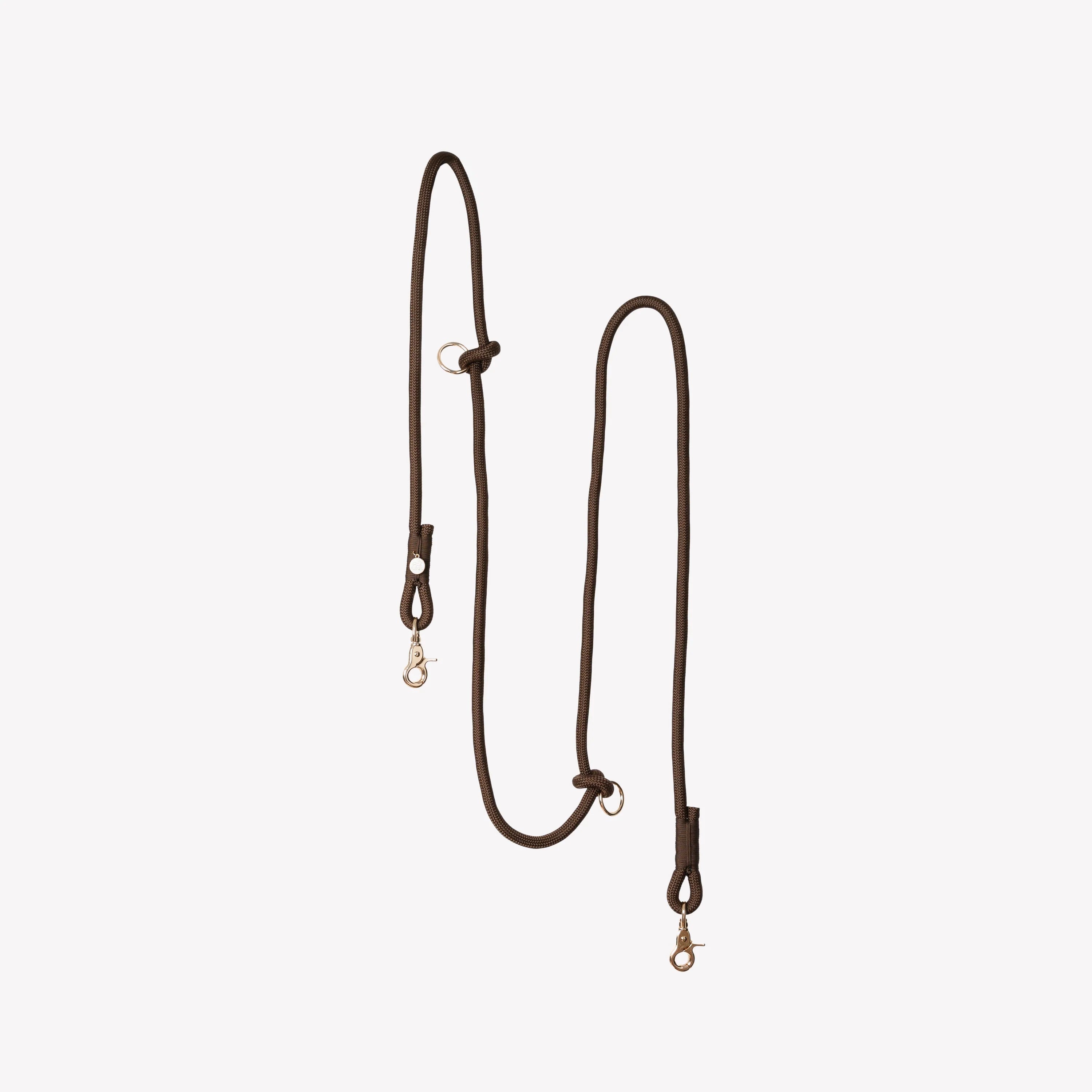 Dog Leash - Hands Free Braided Rope Brown - Furlou - La Maison Mou