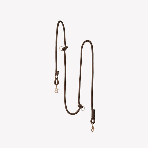 Dog Leash - Hands Free Braided Rope Brown