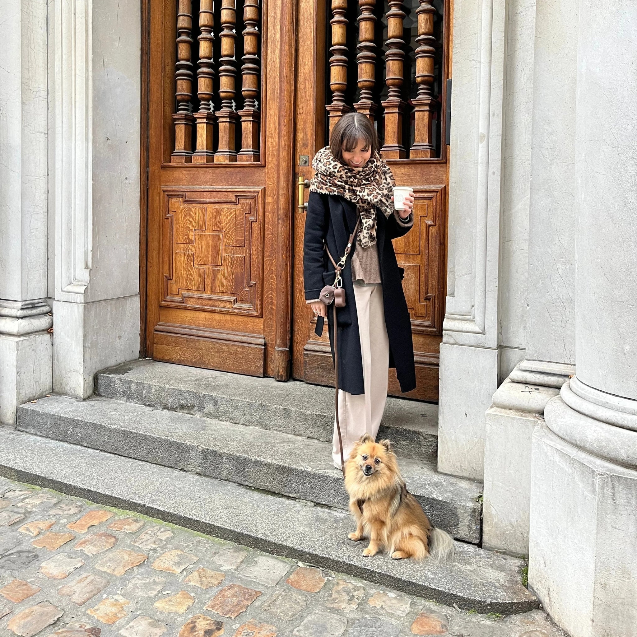 Dog Leash - Hands Free Braided Rope Clay - Furlou - La Maison Mou