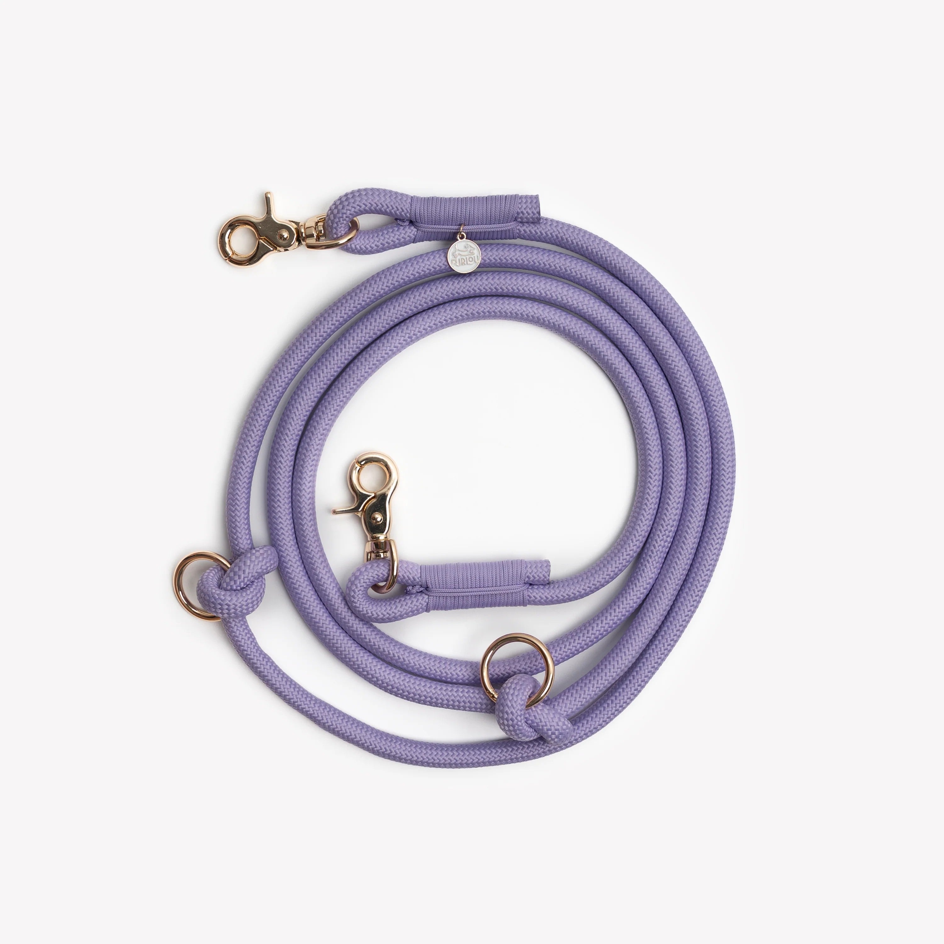 Dog Leash - Hands Free Braided Rope Lavender - Furlou - La Maison Mou