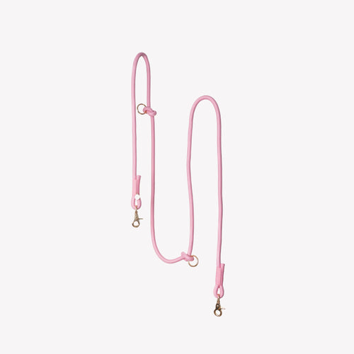 Dog Leash - Hands Free Braided Rope Pink