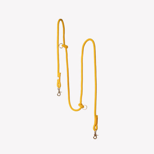 Dog Leash - Hands Free Braided Rope Powder Yellow