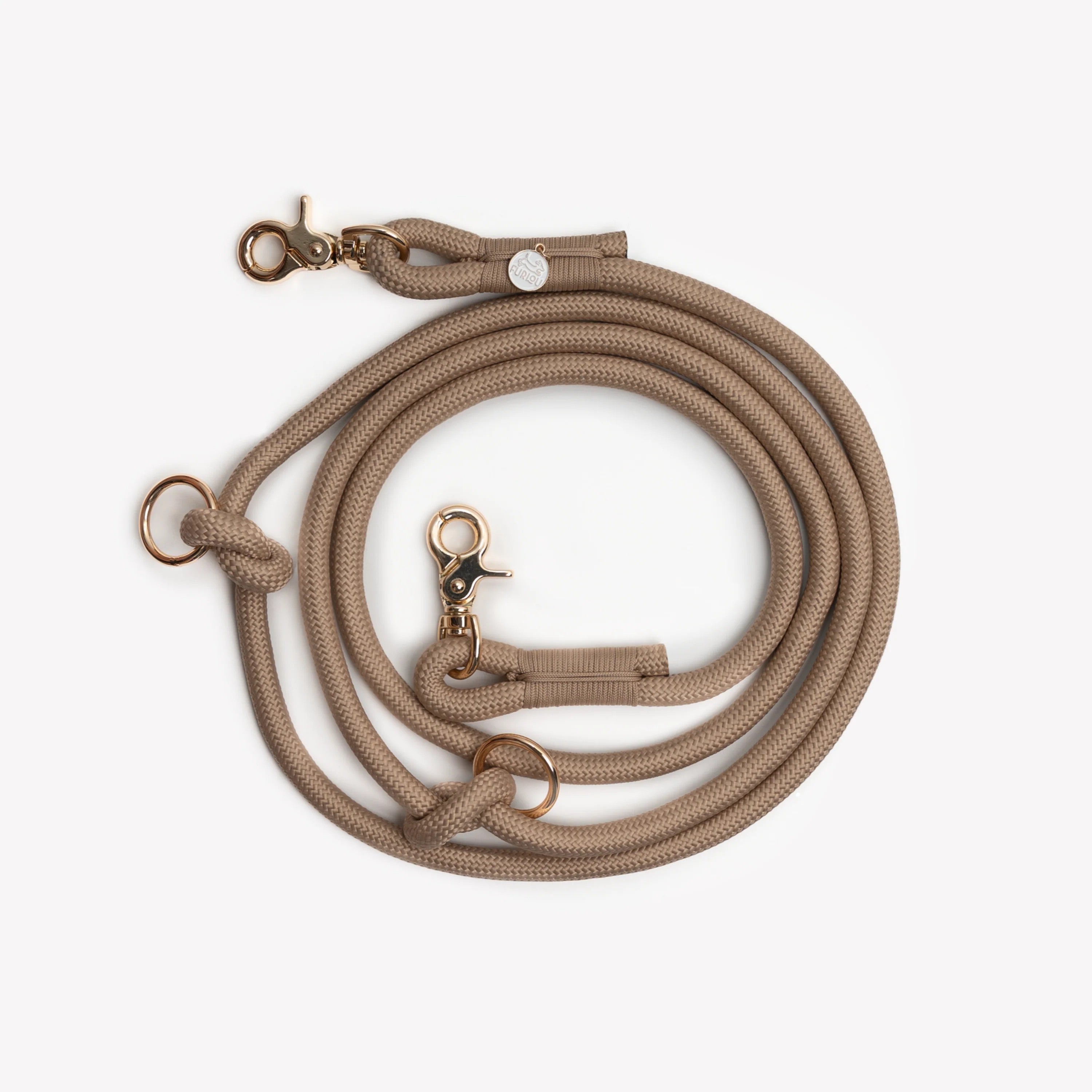 Dog Leash - Hands Free Braided Rope Sand - Furlou - La Maison Mou