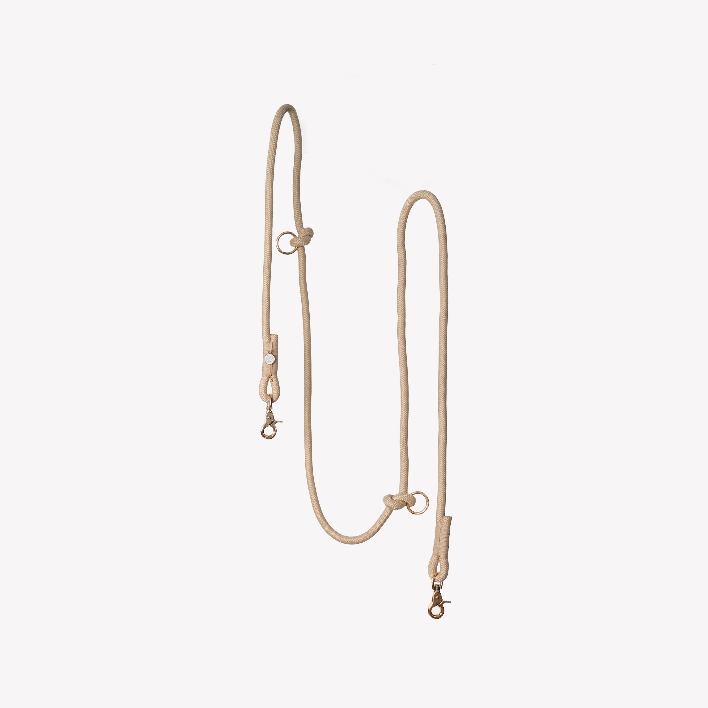 Dog Leash - Hands Free Braided Rope Tan - Furlou - La Maison Mou