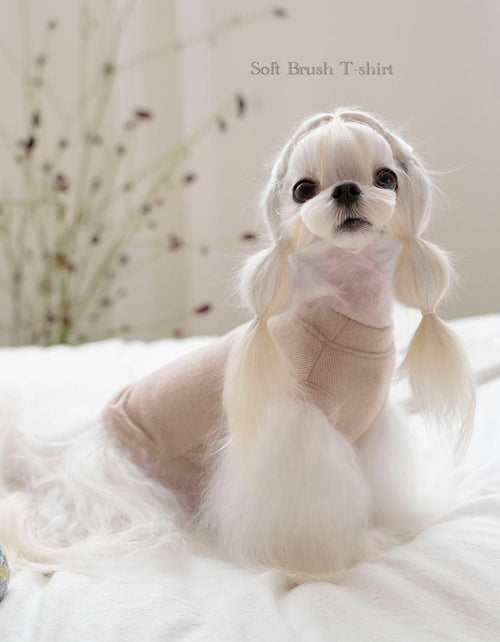 Dog Sweater - Sleeveless Soft Brush Dark Beige