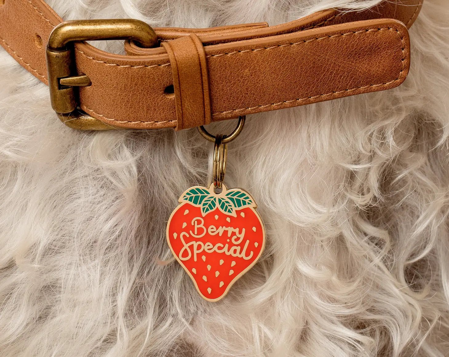 Dog Tag - Strawberry - Two Tails - La Maison Mou