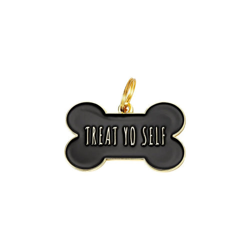 Dog Tag - Treat Yo Self Black