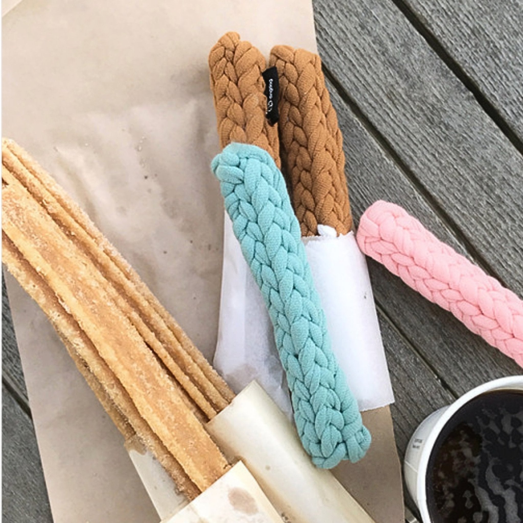 Dog Toy - Churros Pink - Dingdog - La Maison Mou