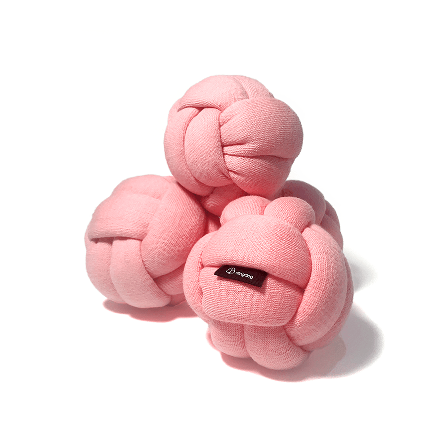 Dog Toy - Knitting Ball Light Pink - Dingdog - La Maison Mou