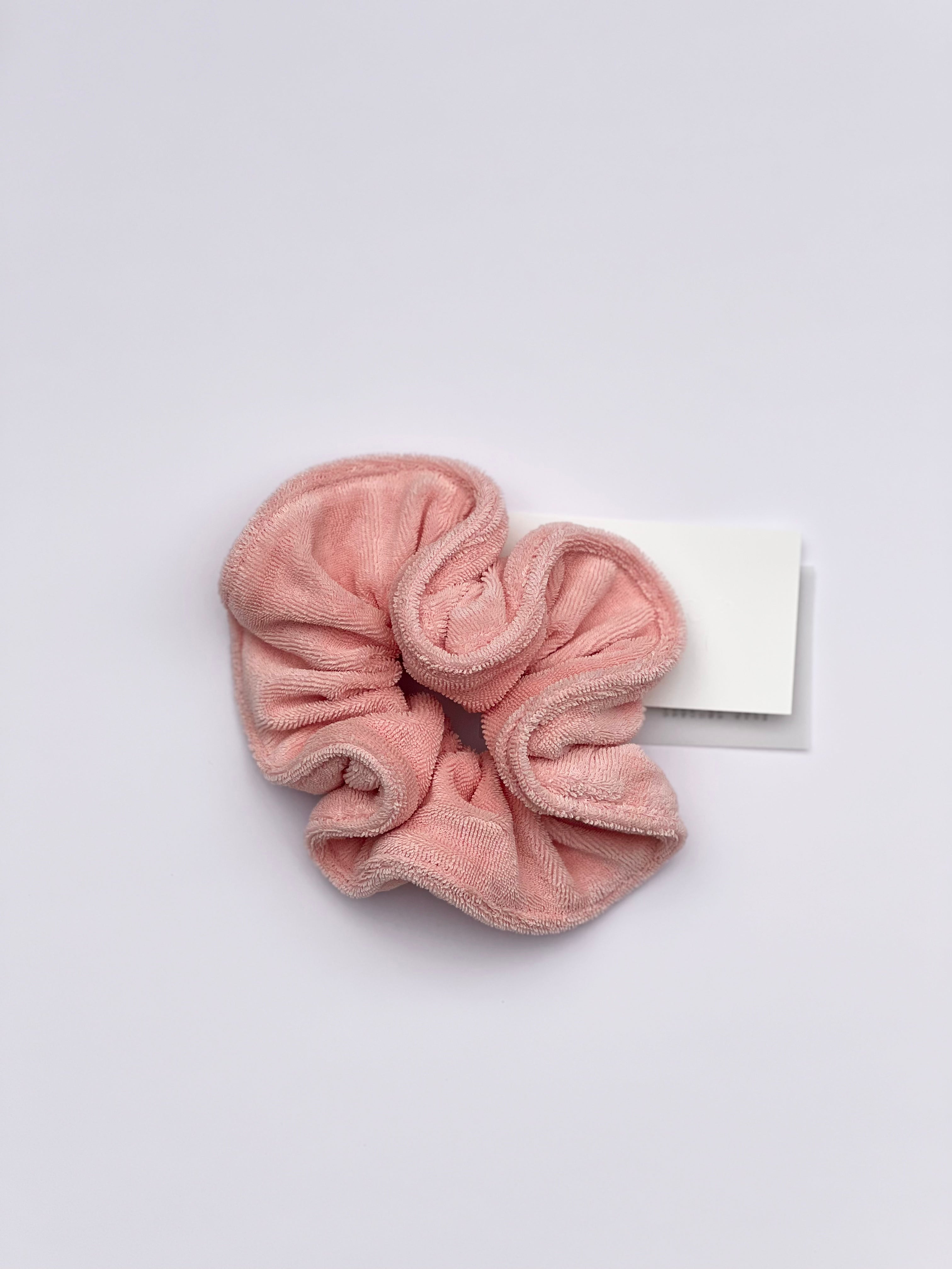 Opaaap pink terry hair scrunchie